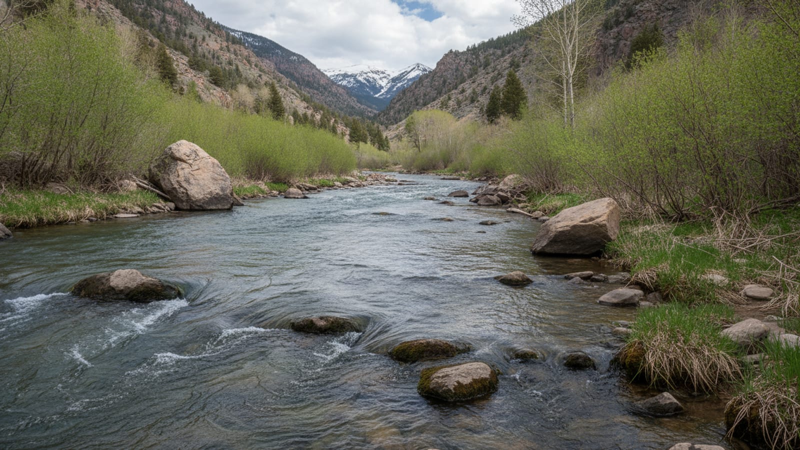 The South Platte in May with fresh spring green