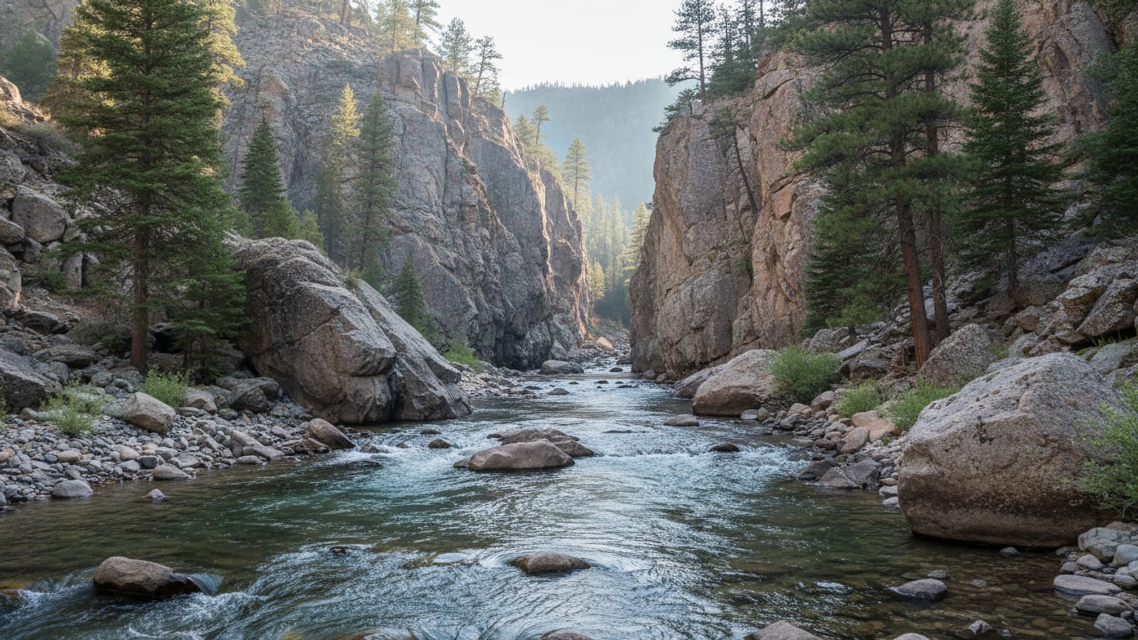 Eleven Mile Canyon's granite walls and the South Platte