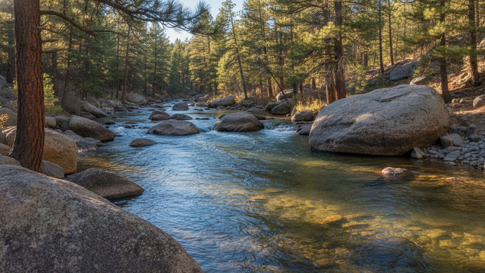 A clear technical run on the South Platte at Deckers