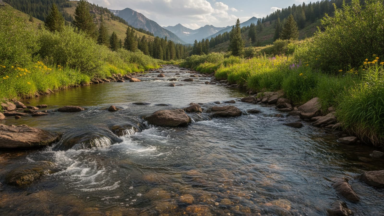 A South Platte tailwater clearing as June runoff drops