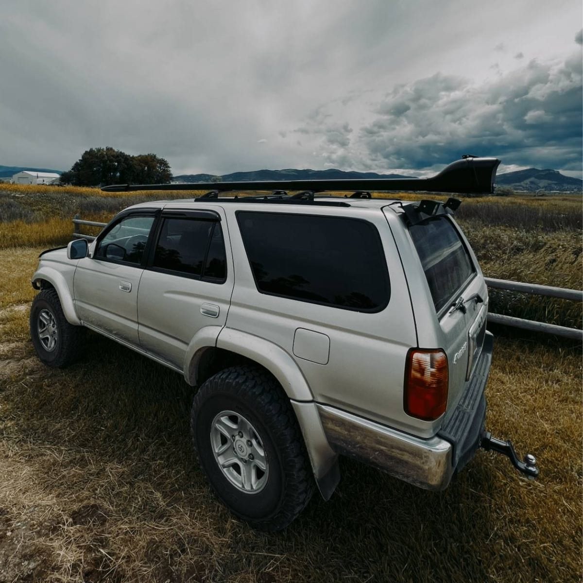 The Trxstle CRC Euro rod vault mounted on a roof rack, ready to roll